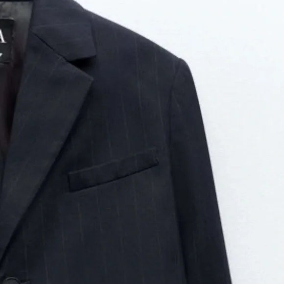 ZARA striped crop bomber blazer - Picture 12 of 15